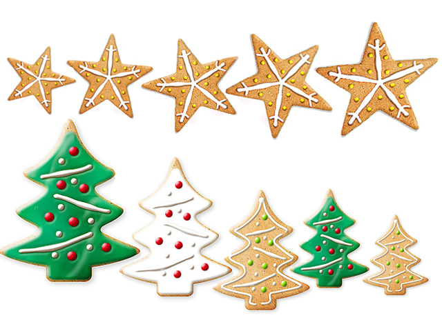 Foremki choinki i gwiazdki świąteczne wykrawacze do ciastek 5 sztuk Boże Narodzenie ZENKER 42884