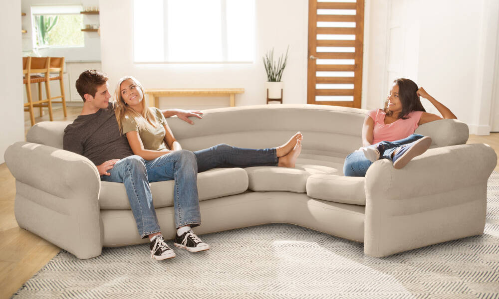 DMUCHANA kanapa SOFA +Poduszki ZIELONA INTEX 68573